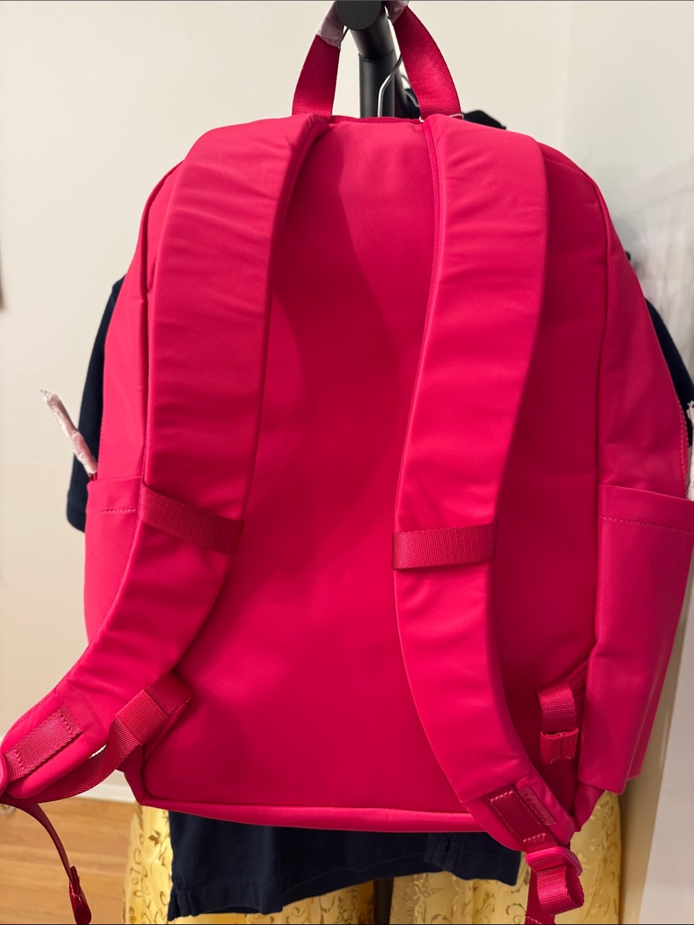 lululemon bright pink backpack with logo patch everywhere backpack - Picture 7 of 7
